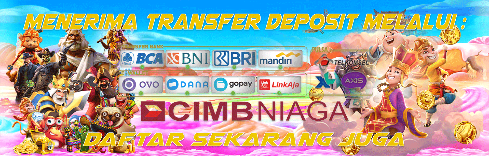 TRANSAKSI DEPOSIT VIA REKENING EWALLET PULSA